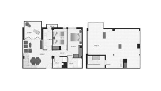 Penthouse floor plan, 2 bedrooms in Spa Valley II No. 7