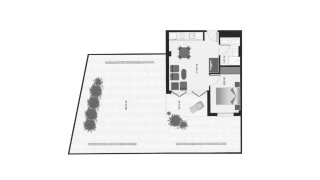 Apartment floor plan, 1 bedroom in Spa Valley II No. 3